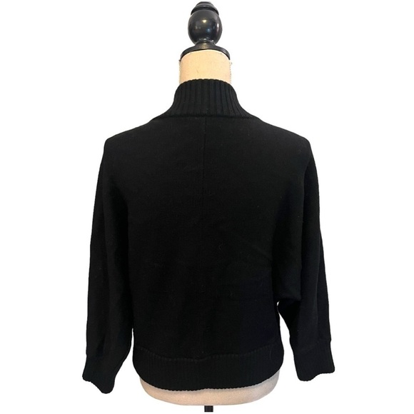 Banana Republic 100% Merino Wool Cardigan with Dolman Sleeves in Black - Picture 9 of 12